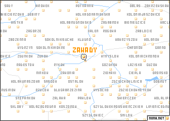 map of Zawady