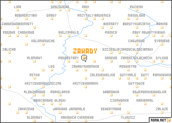 map of Zawady