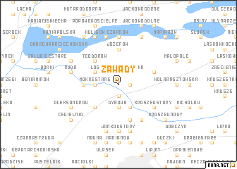 map of Zawady