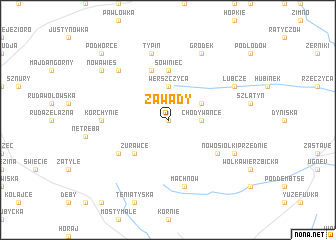 map of Zawady