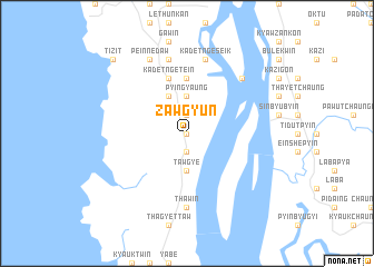 map of Zawgyun