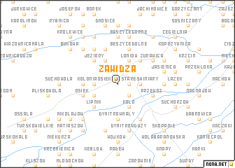 map of Zawidza
