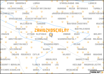 map of Zawidz Kościelny