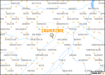 map of Zawierzbie