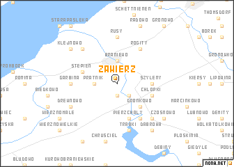 map of Zawierz