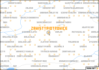 map of Zawisty Piotrowice