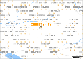 map of Zawisty Wity