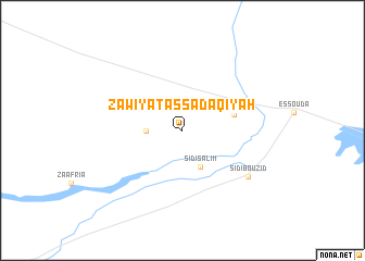 map of Zāwiyat aş Şadāqīyah