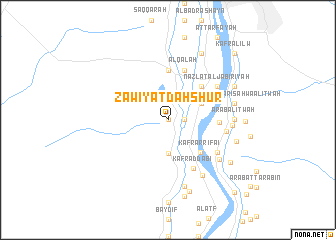 map of Zāwiyat Dahshūr