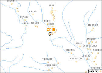 map of Zāwi