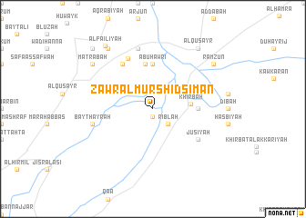 map of Zawr al Murshid Sim‘ān