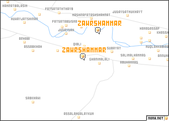 map of Zawr Shammār