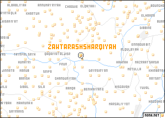 map of Zawţar ash Sharqīyah