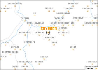 map of Zāyemān