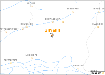 map of Zaysan