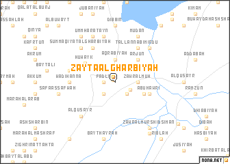 map of Zaytā al Gharbīyah