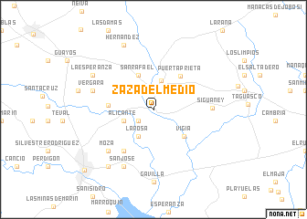 map of Zaza del Medio