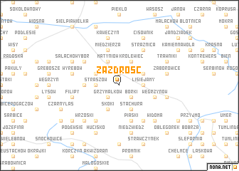 map of Zazdrość