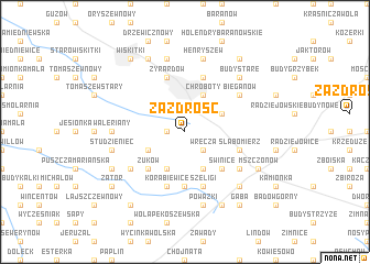 map of Zazdrość