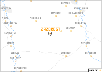 map of Zazdrostʼ