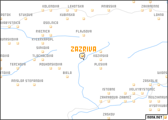 map of Zázrivá