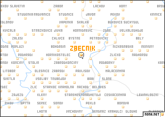 map of Zbečník