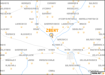 map of Zbehy