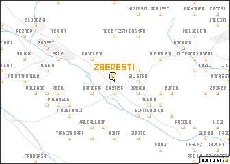 map of Zbereşti