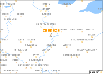 map of Zbereże