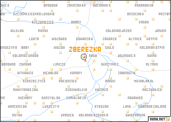 map of Zbereżka