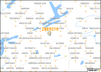 map of Zberzyn