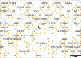 map of Zbilidy