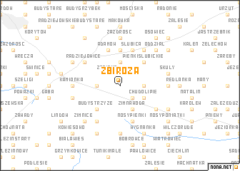 map of Zbiroża