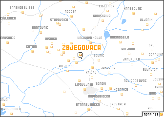 map of Zbjegovača