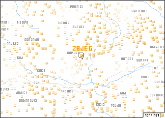 map of Zbjeg