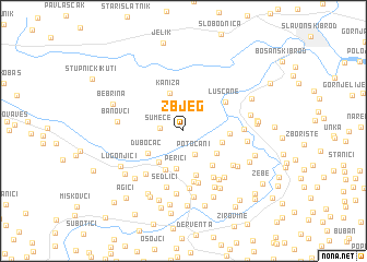 map of Zbjeg