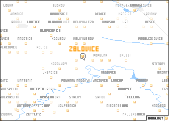 map of Zblovice