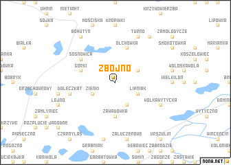 map of Zbójno