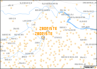 map of Zborište