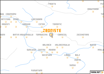 map of Zborişte
