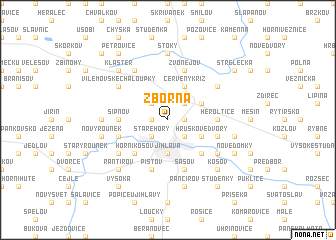 map of Zborná