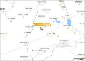 map of Zborodnoy