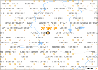 map of Zborovy