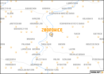 map of Zborowice