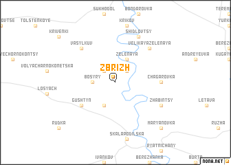 map of Zbrizh