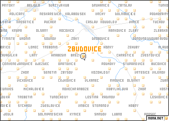 map of Zbudovice