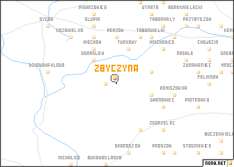 map of Zbyczyna