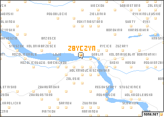 map of Zbyczyn