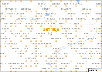 map of Zbynice