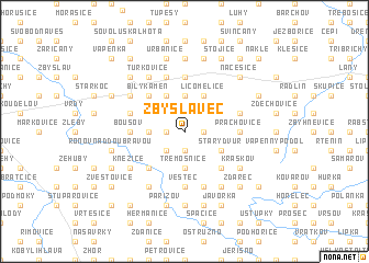 map of Zbyslavec